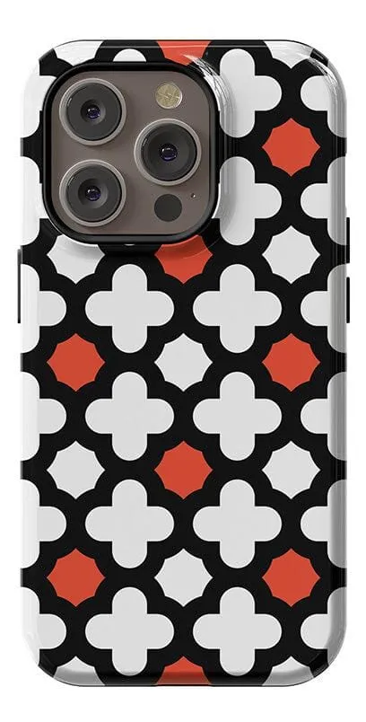 Red Lattice Tile | High Contrast Design Case