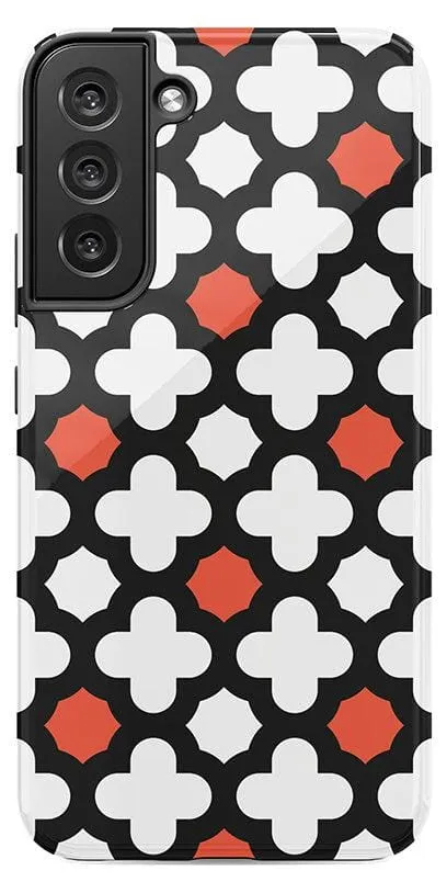 Red Lattice Tile | High Contrast Design Case