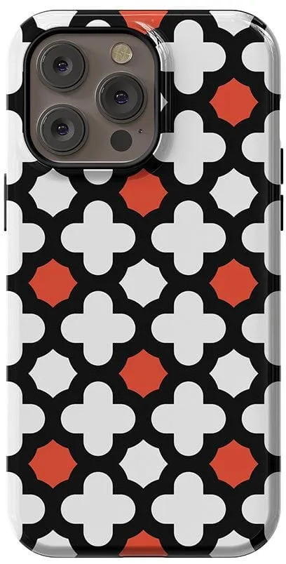 Red Lattice Tile | High Contrast Design Case