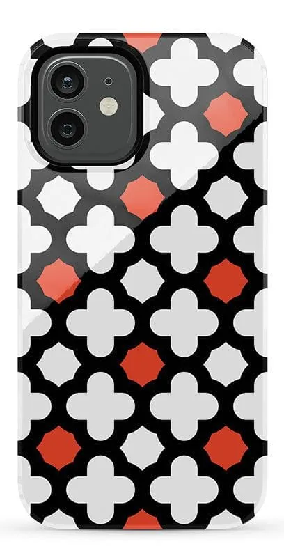 Red Lattice Tile | High Contrast Design Case