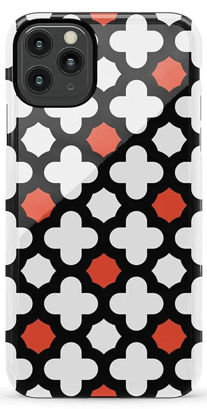 Red Lattice Tile | High Contrast Design Case