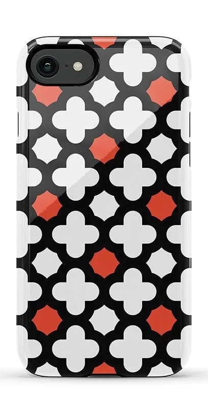 Red Lattice Tile | High Contrast Design Case