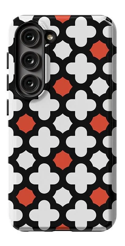 Red Lattice Tile | High Contrast Design Case
