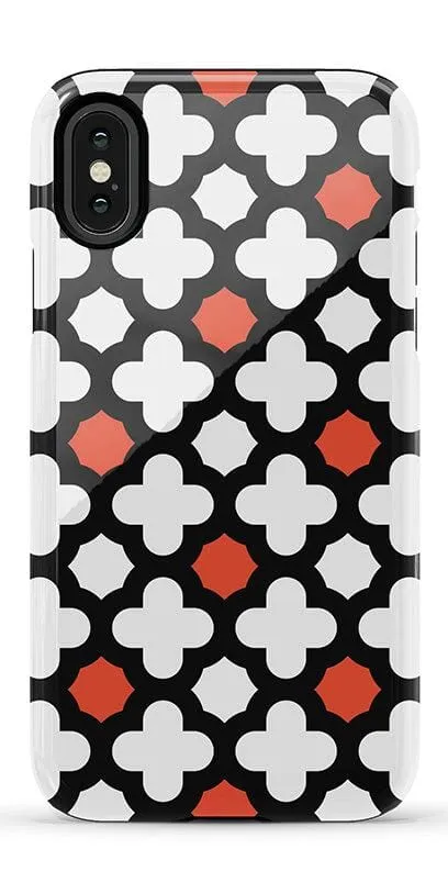 Red Lattice Tile | High Contrast Design Case