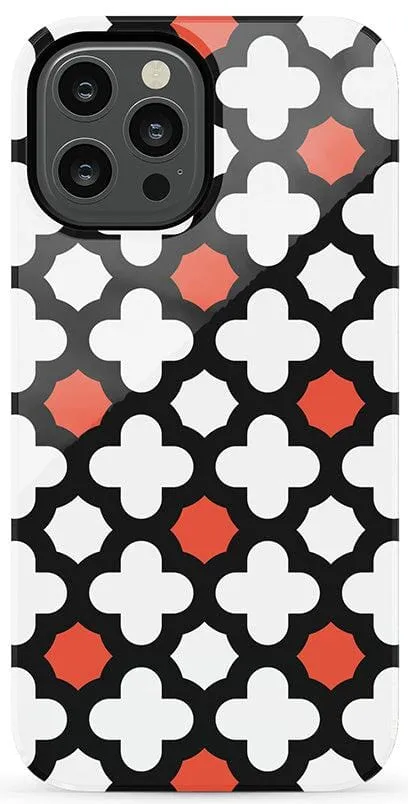 Red Lattice Tile | High Contrast Design Case