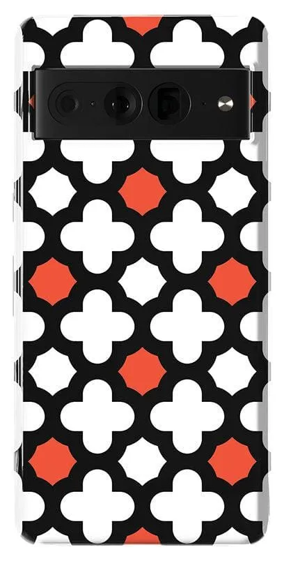 Red Lattice Tile | High Contrast Design Case