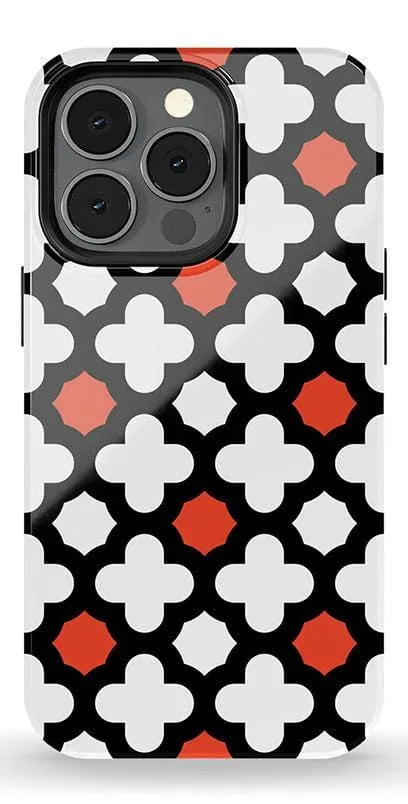 Red Lattice Tile | High Contrast Design Case