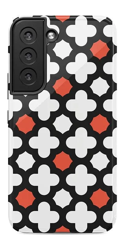 Red Lattice Tile | High Contrast Design Case