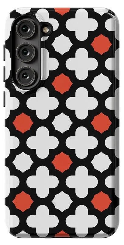 Red Lattice Tile | High Contrast Design Case