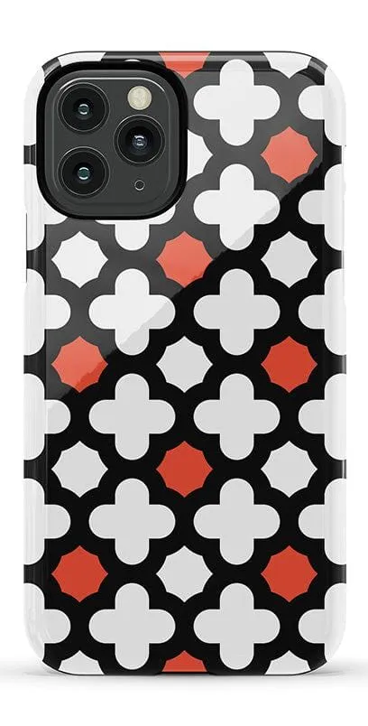 Red Lattice Tile | High Contrast Design Case