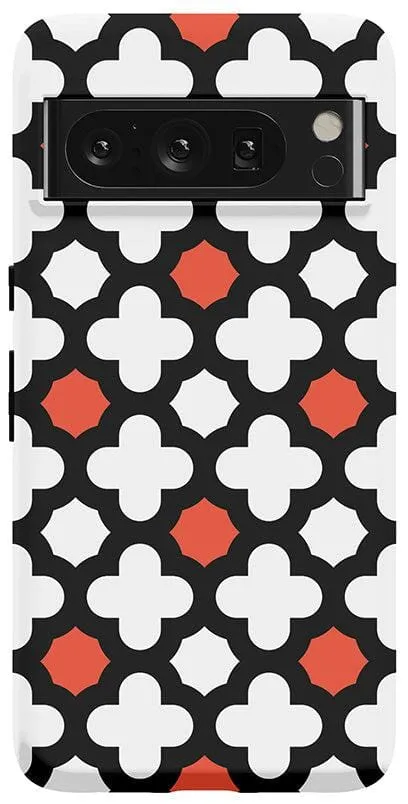 Red Lattice Tile | High Contrast Design Case