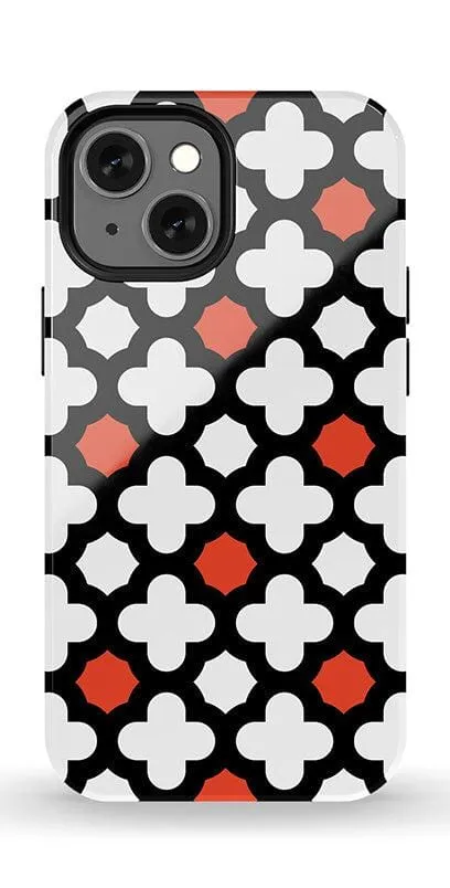 Red Lattice Tile | High Contrast Design Case