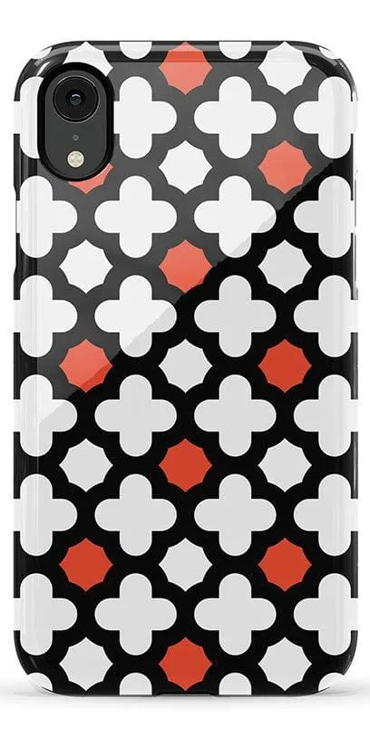 Red Lattice Tile | High Contrast Design Case
