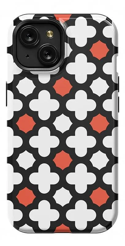 Red Lattice Tile | High Contrast Design Case