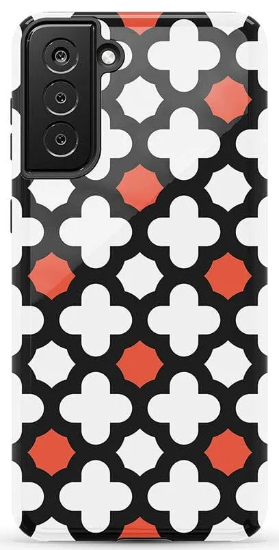 Red Lattice Tile | High Contrast Design Case