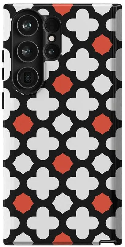 Red Lattice Tile | High Contrast Design Case