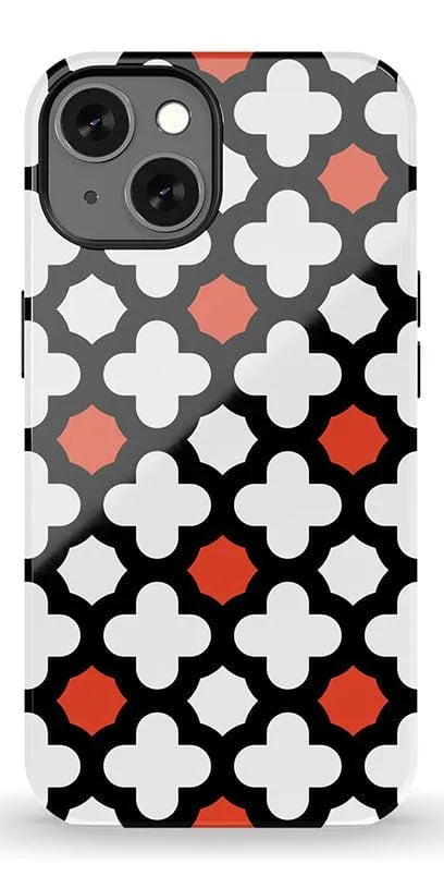 Red Lattice Tile | High Contrast Design Case