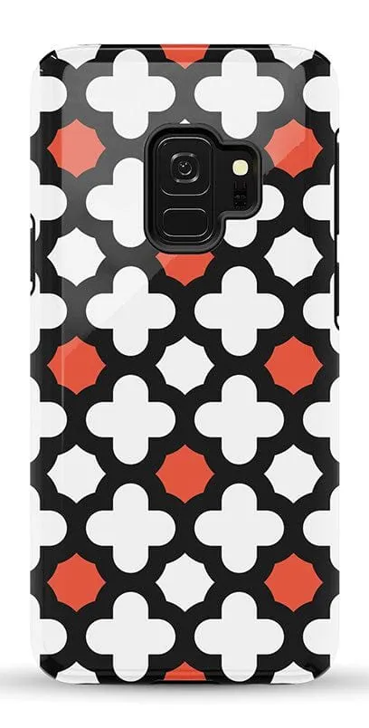 Red Lattice Tile | High Contrast Design Case