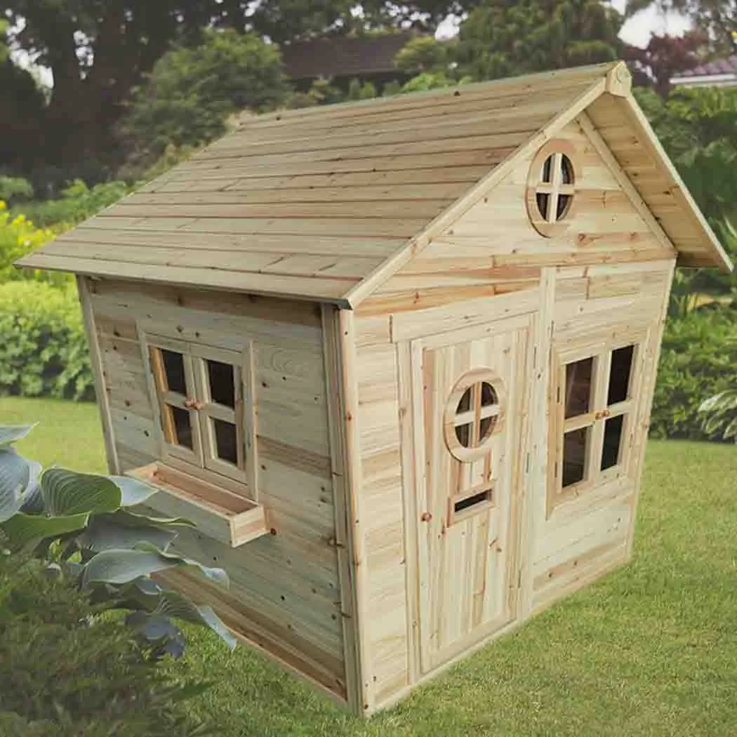 Redwood Mansion Wooden Playhouse - for Kids of All Ages