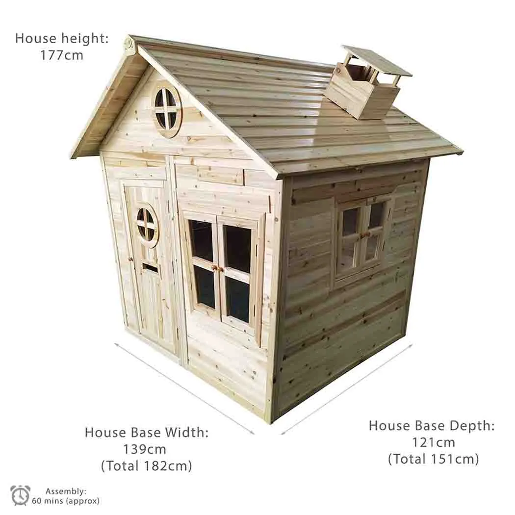 Redwood Mansion Wooden Playhouse - for Kids of All Ages