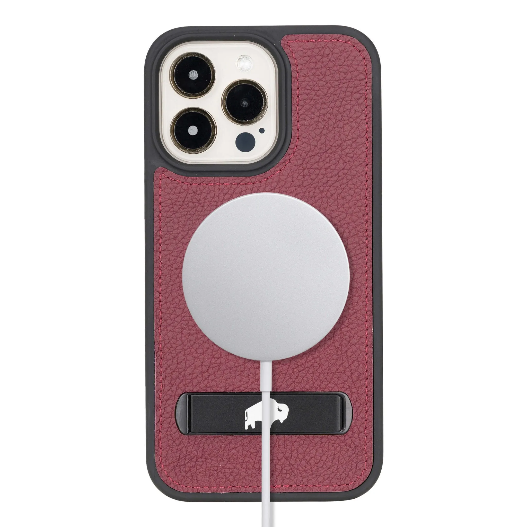 Reed iPhone 15 Pro Max Snap-On with Stand Case, Bordeaux