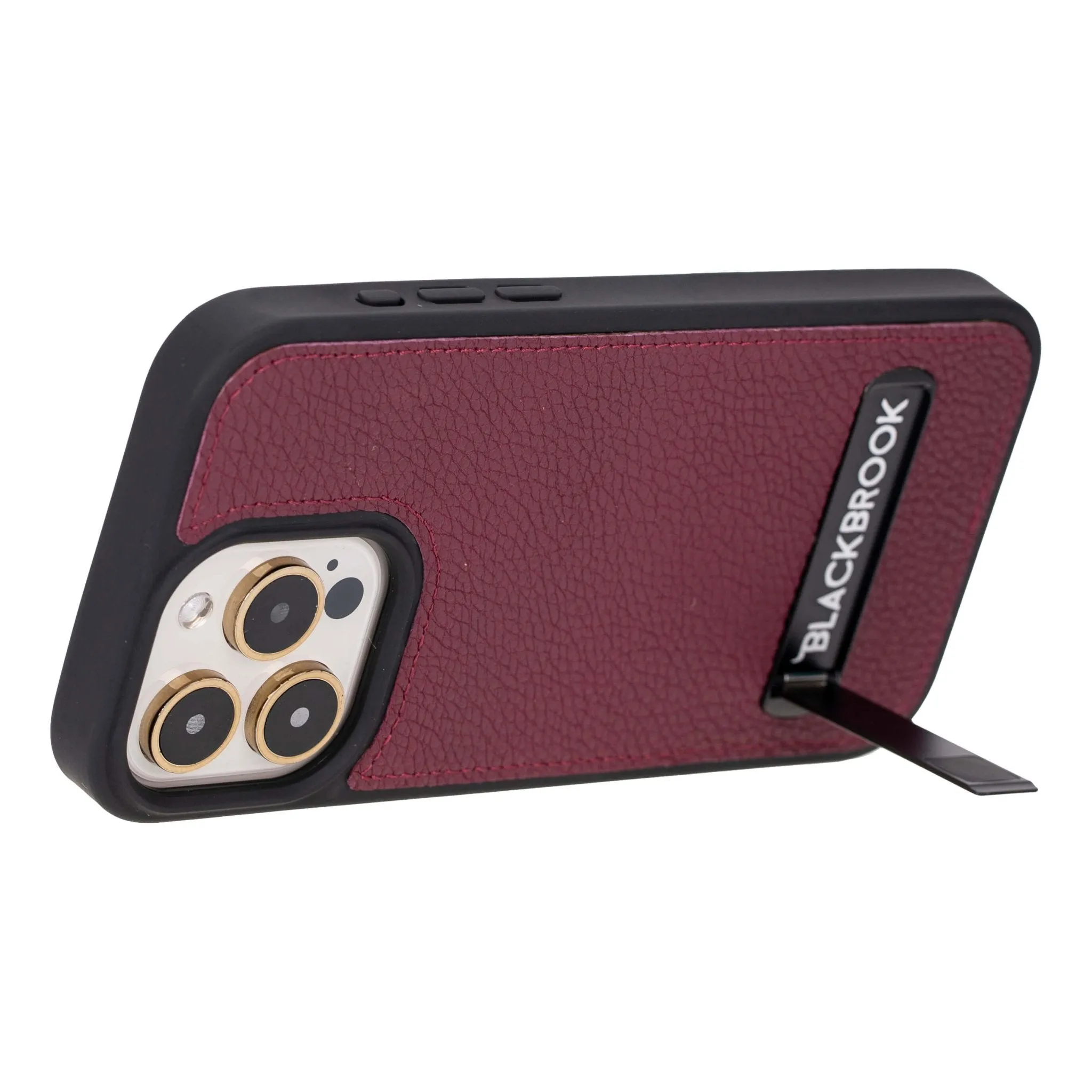 Reed iPhone 15 Pro Max Snap-On with Stand Case, Bordeaux
