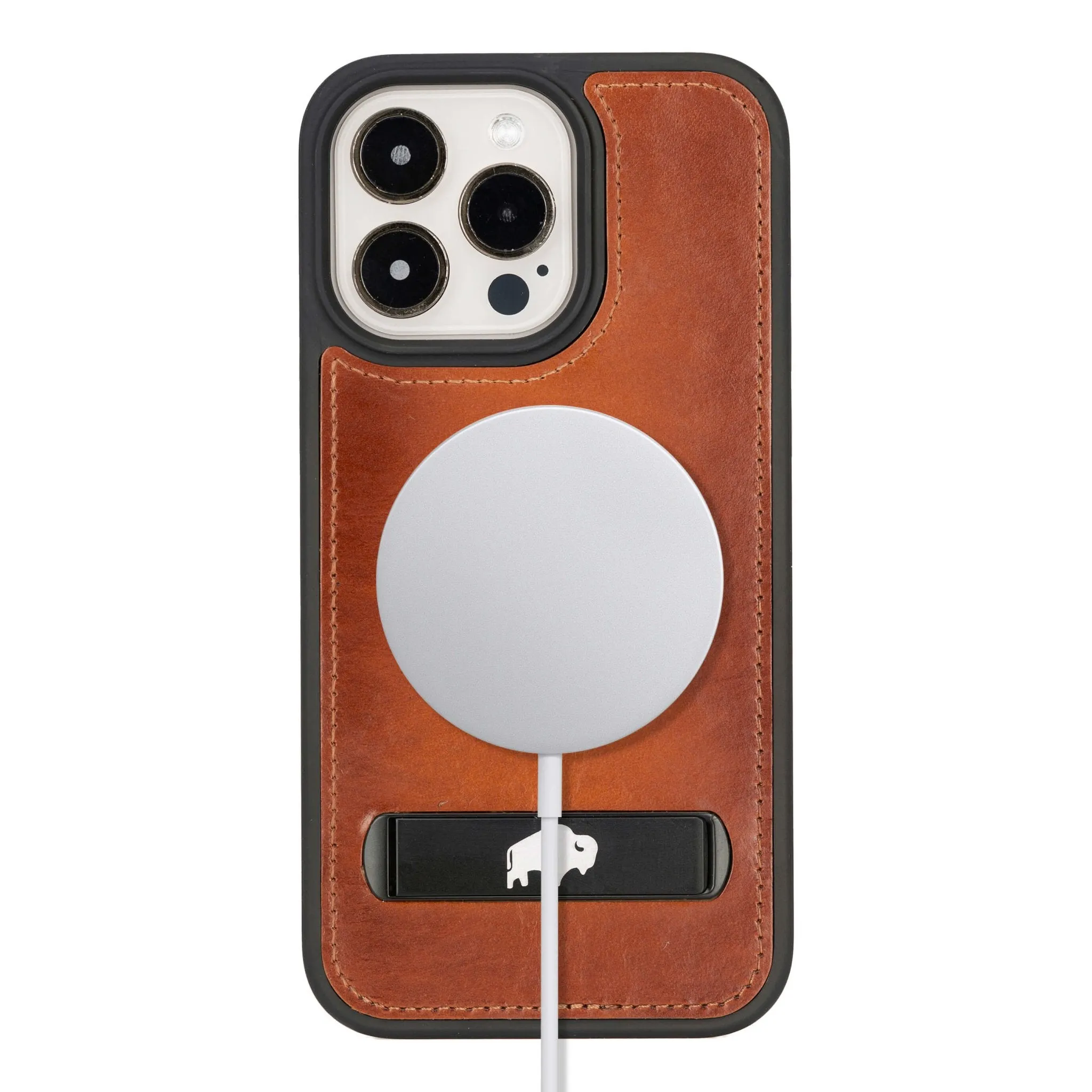 Reed iPhone 15 Pro Max Snap-On with Stand Case, Burnished Tan