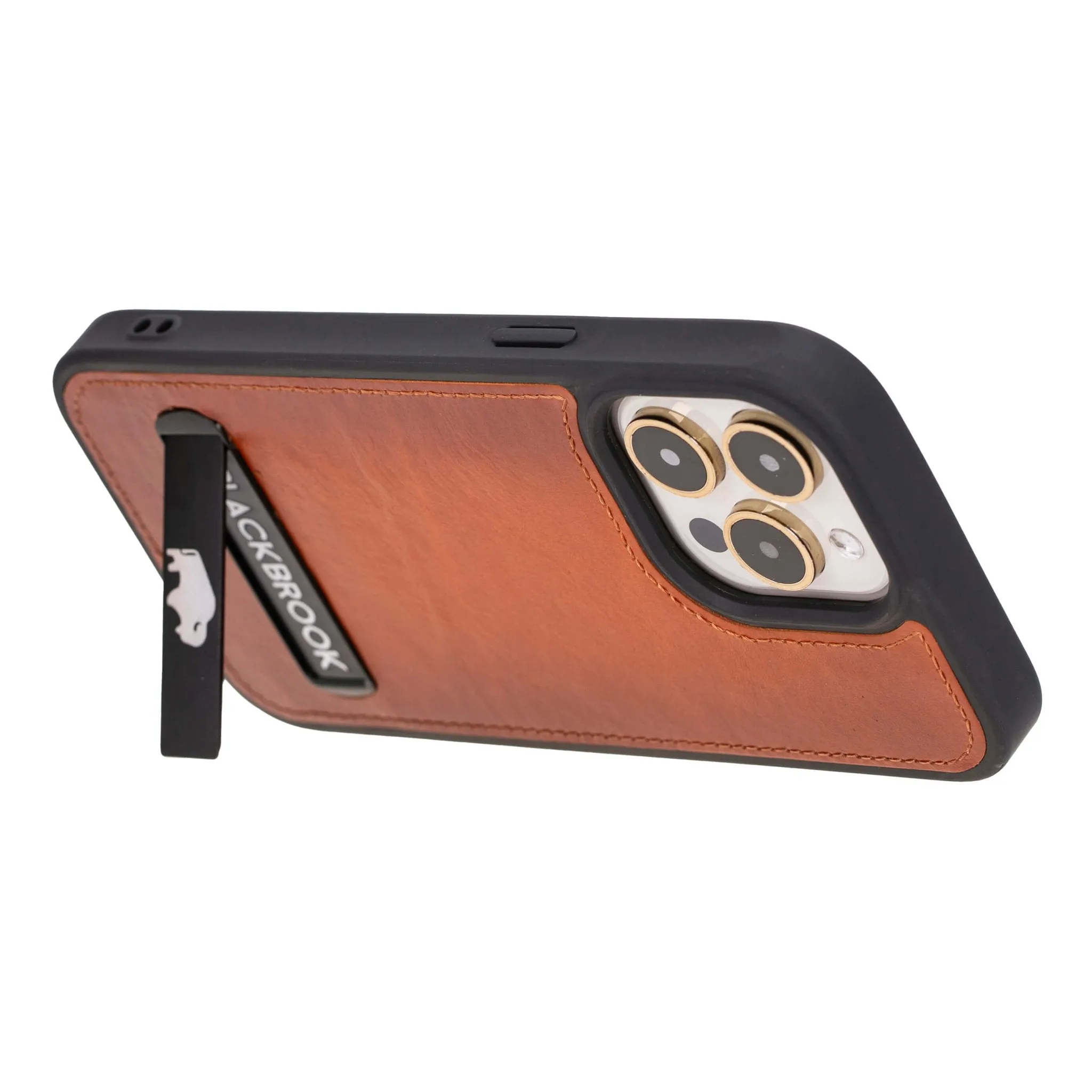 Reed iPhone 15 Pro Max Snap-On with Stand Case, Burnished Tan