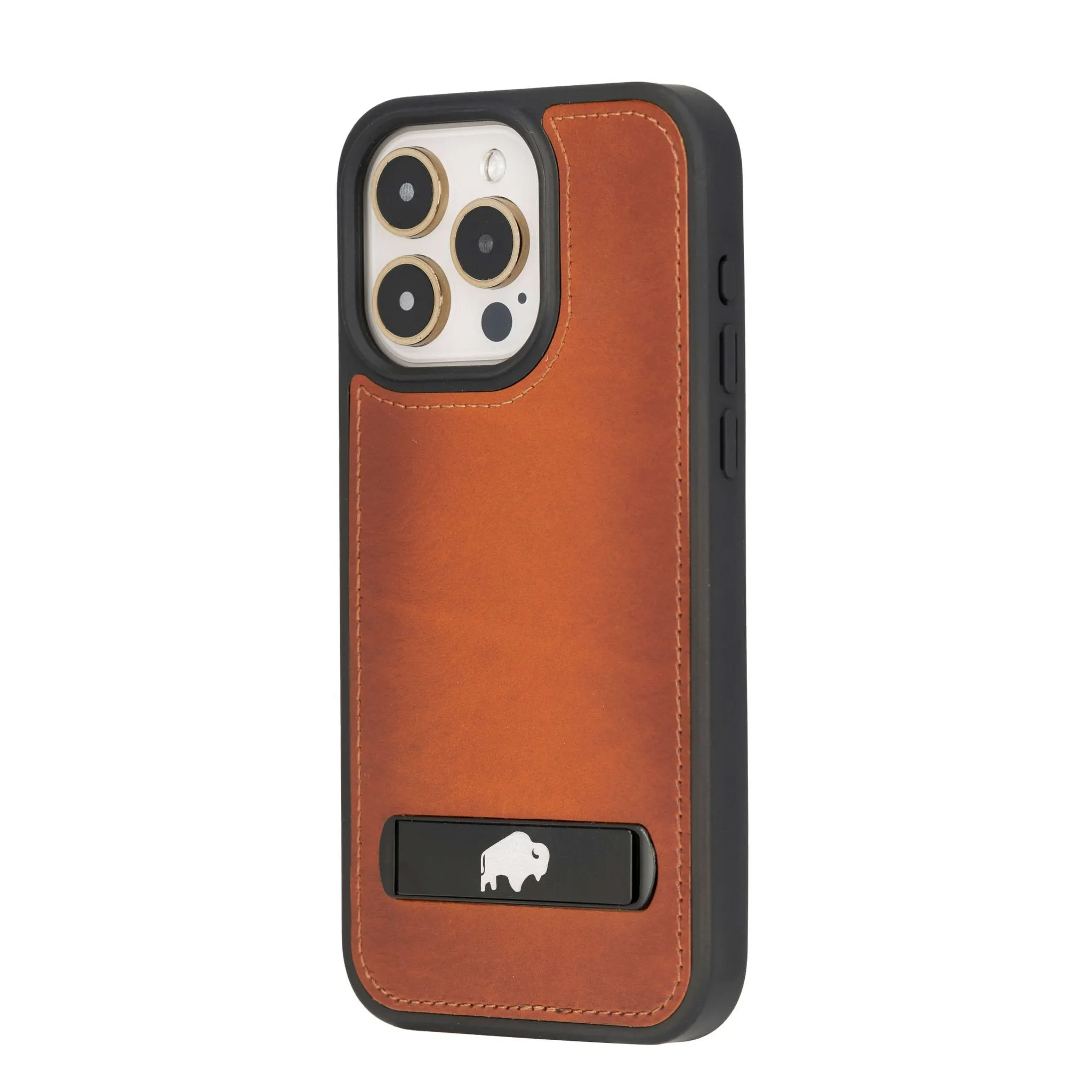 Reed iPhone 15 Pro Max Snap-On with Stand Case, Burnished Tan