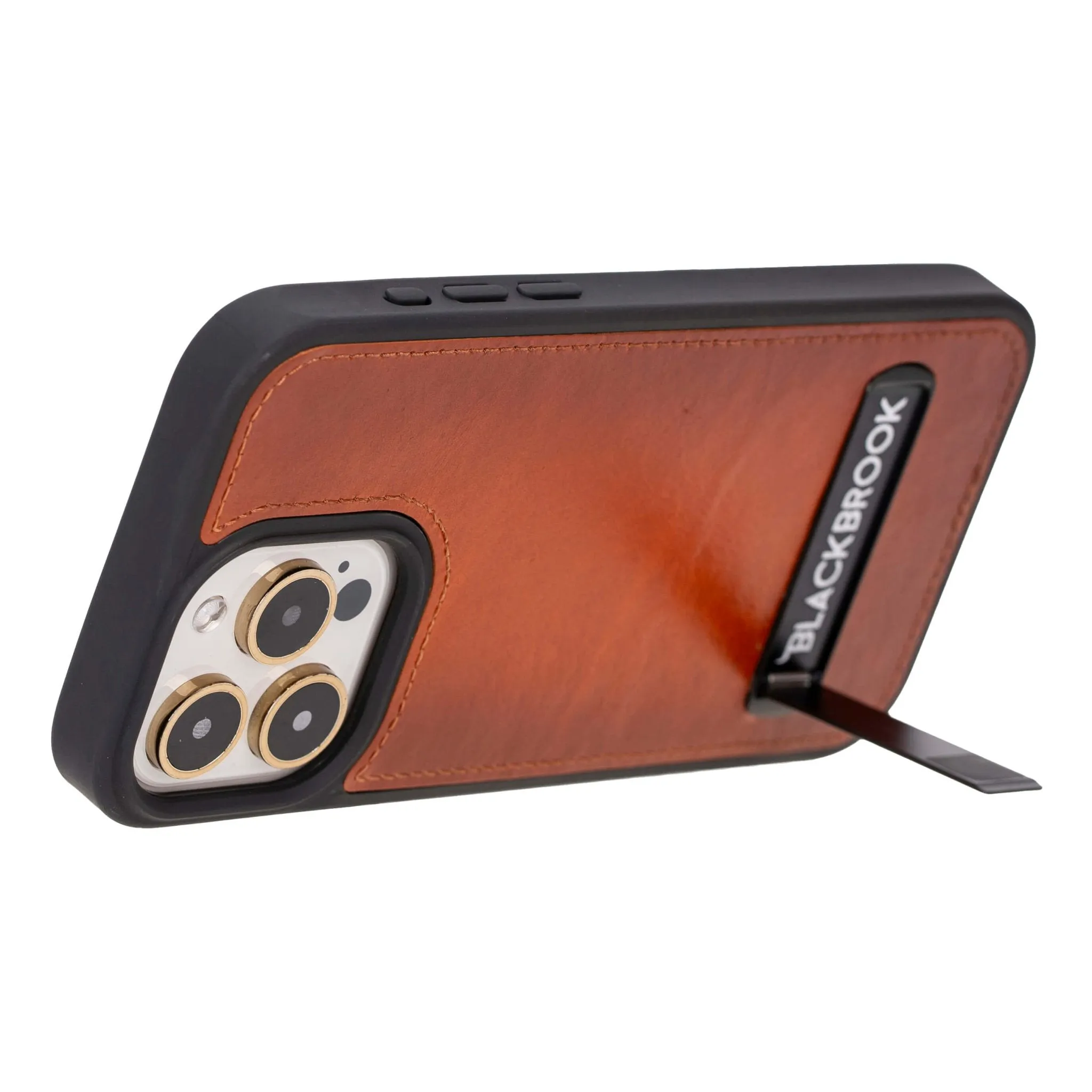 Reed iPhone 15 Pro Max Snap-On with Stand Case, Burnished Tan