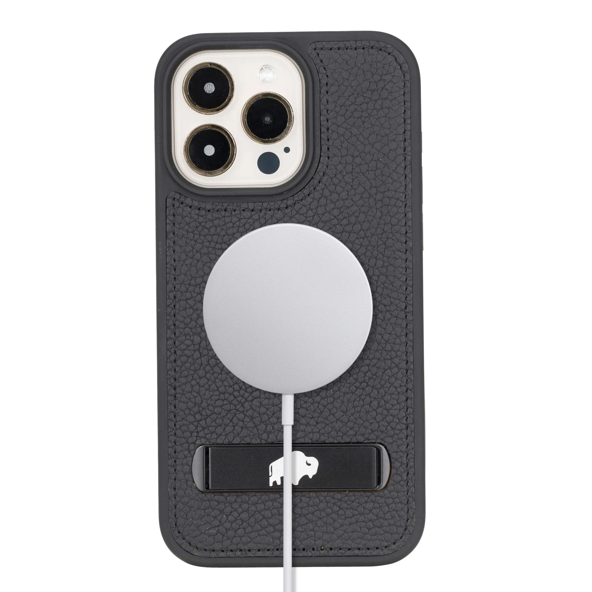 Reed iPhone 15 Pro Max Snap-On with Stand Case, Pebble Black