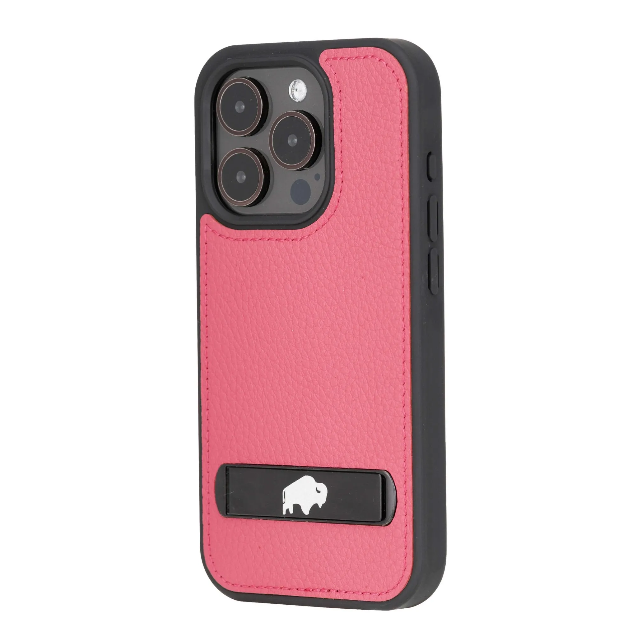 Reed iPhone 15 PRO Snap-On with Stand Case, Fuchsia