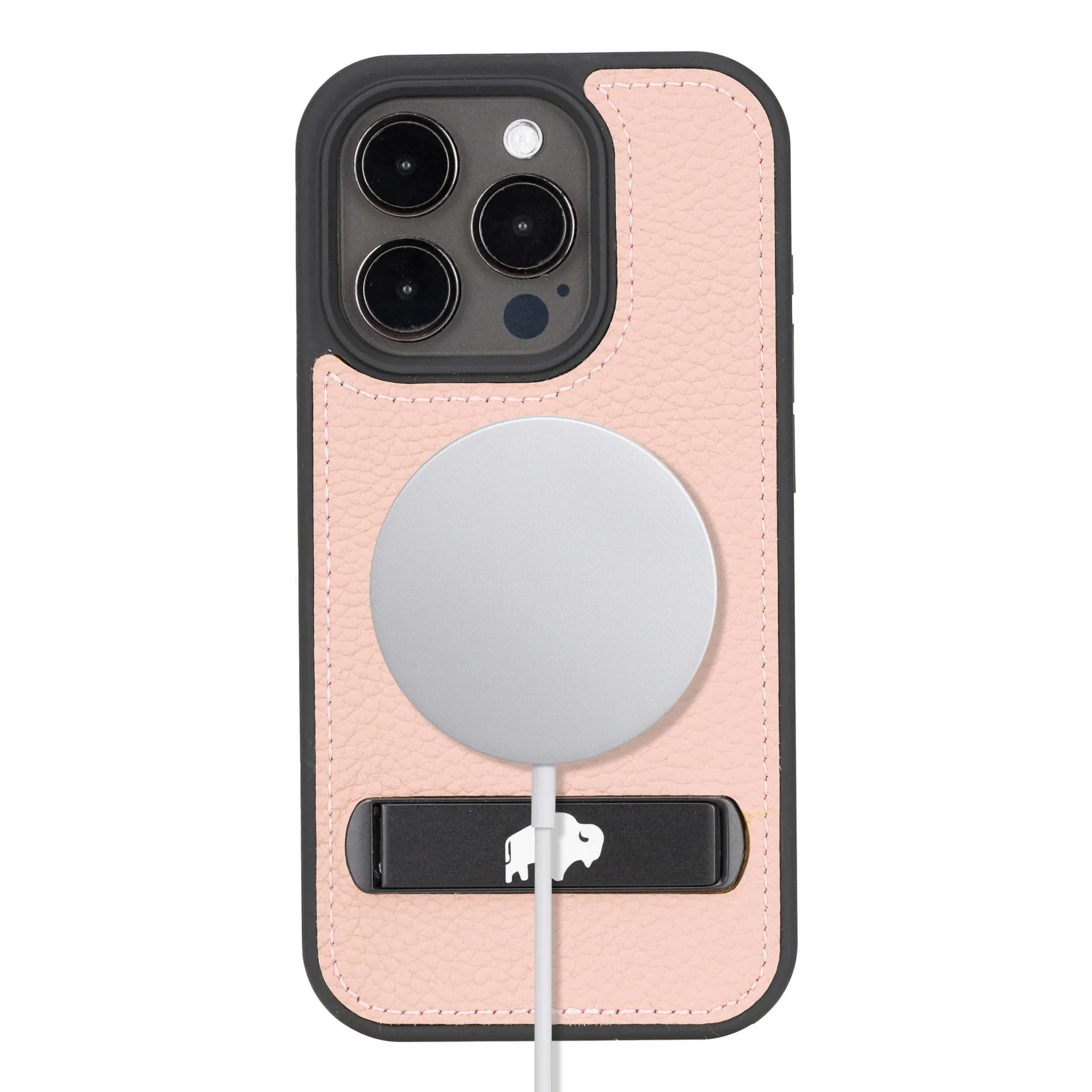 Reed iPhone 15 PRO Snap-On with Stand Case, Pink