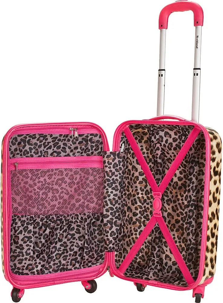 Rockland Safari Hardside Spinner Wheel Luggage, CAMO, Carry-On 20"