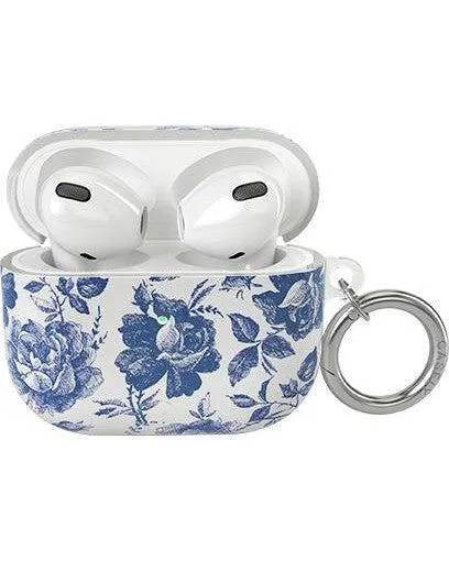 Rose to Fame | Blue & White Rose Floral AirPods Case