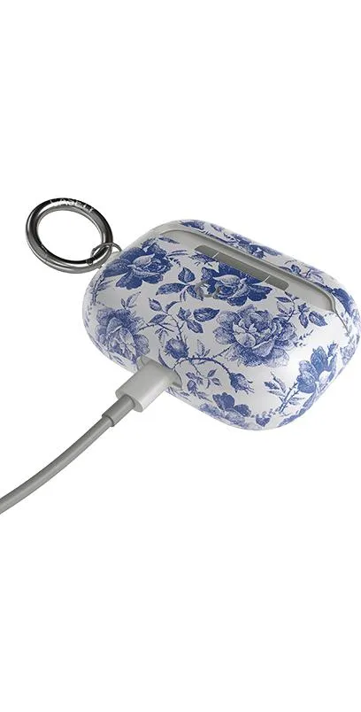 Rose to Fame | Blue & White Rose Floral AirPods Case