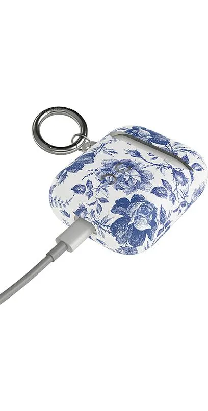 Rose to Fame | Blue & White Rose Floral AirPods Case