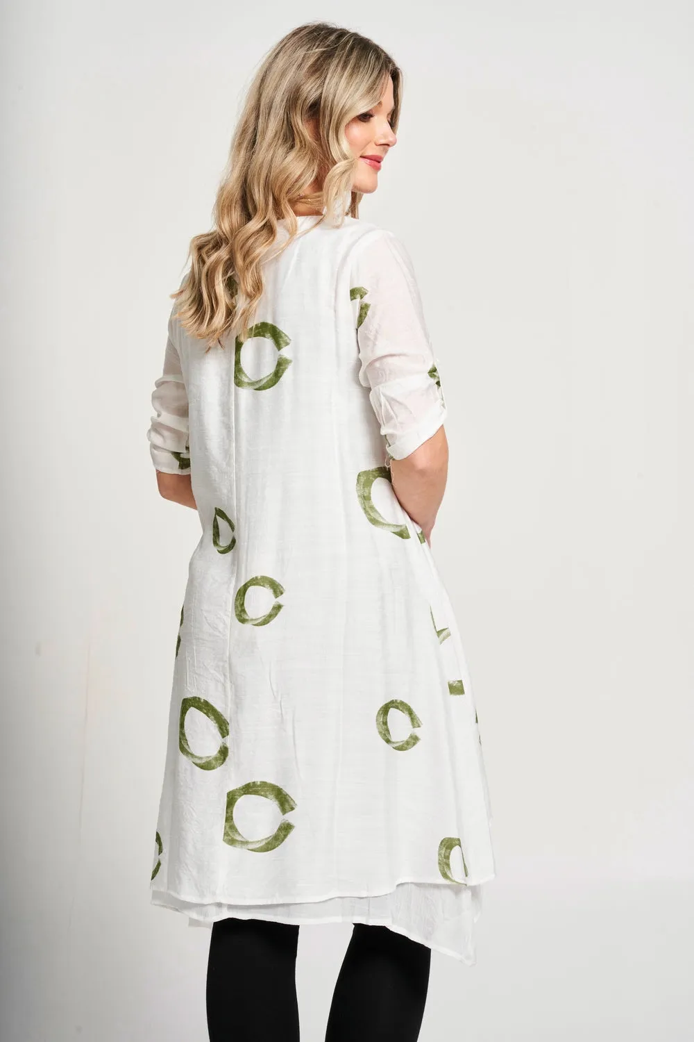 Saloos A-line Double Layer Dress with Necklace