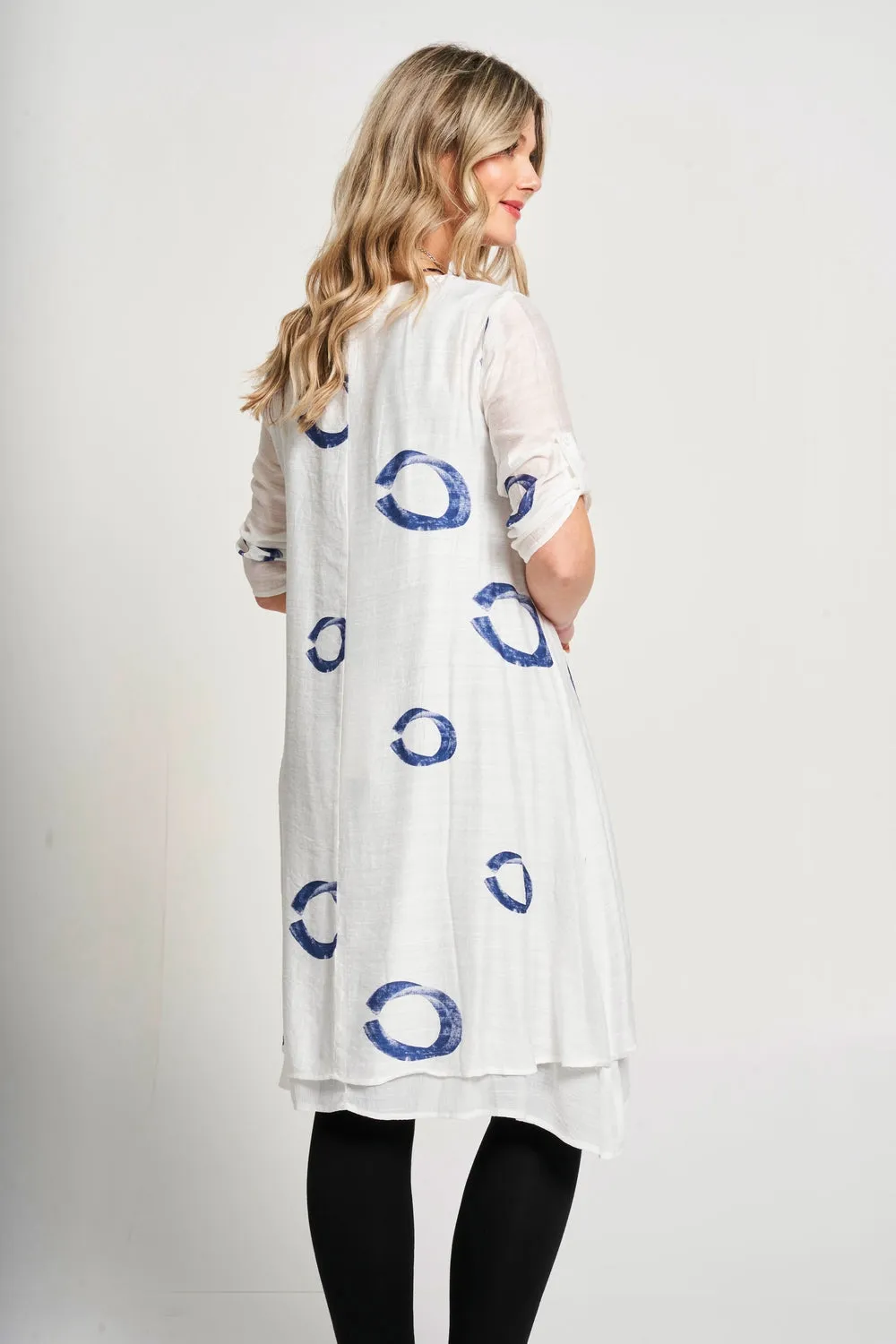Saloos A-line Double Layer Dress with Necklace