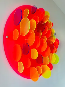 Scalloped Bubbles 3D Wall Art Fluorescent Transparent Acrylic