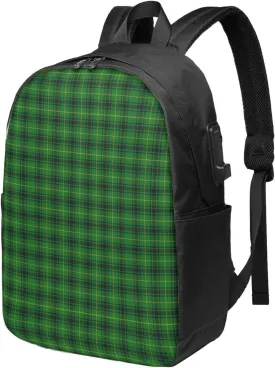Scottish Clan Macarthur Arthur Tartan Plaid Usb Travel Laptop Backpack  Durable Polyester Backbag With Charging Port & Headphone Jack