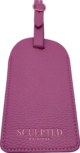 Sculpted By Aimee Pink Leather Luggage Tag One Size
