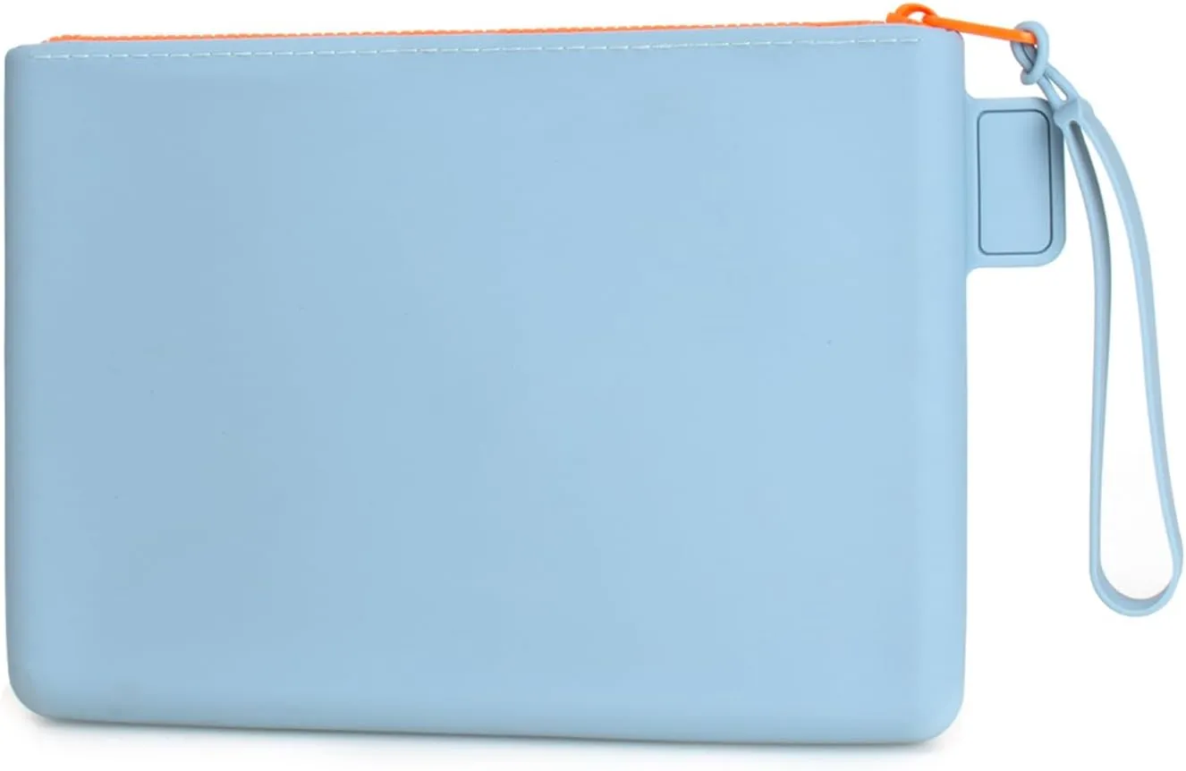 Silicone Small Makeup Bag Pouch for Purse, Small Cosmetic Travel Bag Zipper Pouch Waterproof Mini Coin Purse Portable Makeup Storage Bag Travel Toiletry Organizers Bag for Women Girls