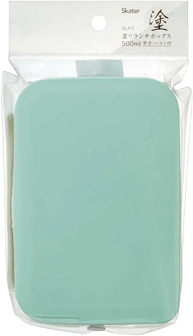 Skater NLP5-A Painted 1-Tier Lunch Box, 16.9 fl oz (500 ml), Inner Core and Belt Included, Smoke, Blue, Made in Japan