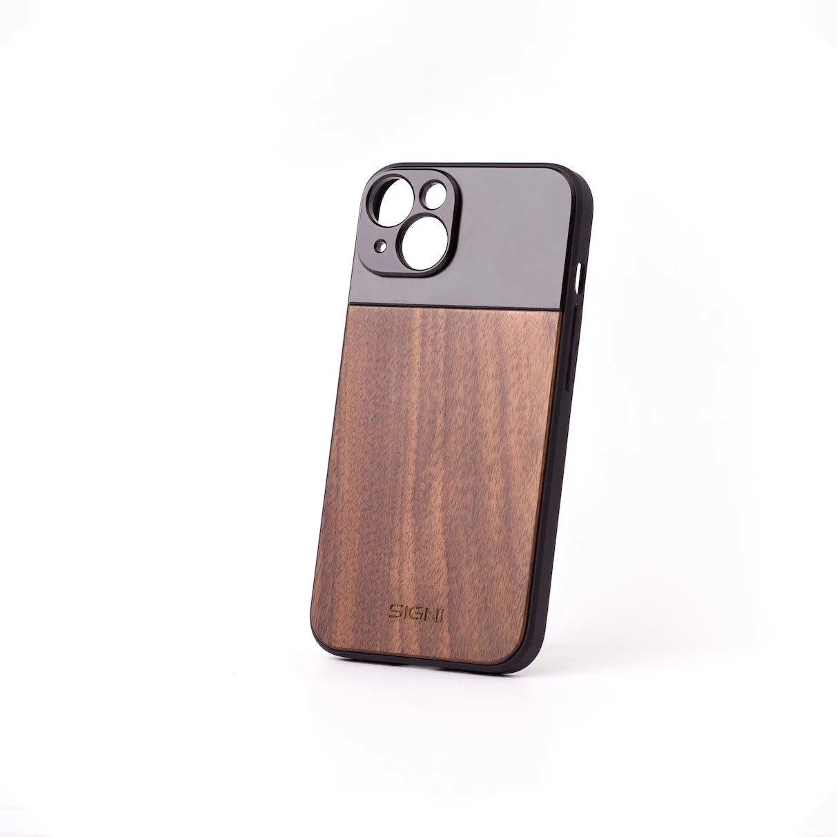 Premium SKYVIK SIGNI Wooden Mobile Lens Case for iPhone 13 - Stylish, Durable, and Protective Design