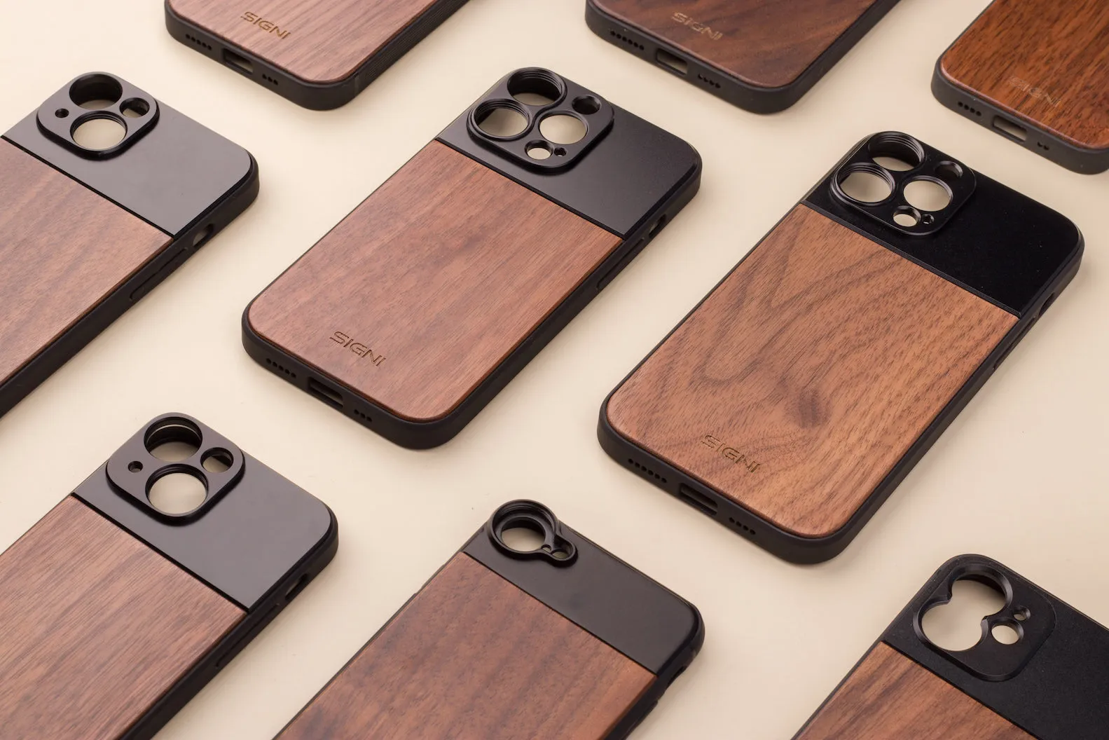 Premium SKYVIK SIGNI Wooden Mobile Lens Case for iPhone 13 - Stylish, Durable, and Protective Design