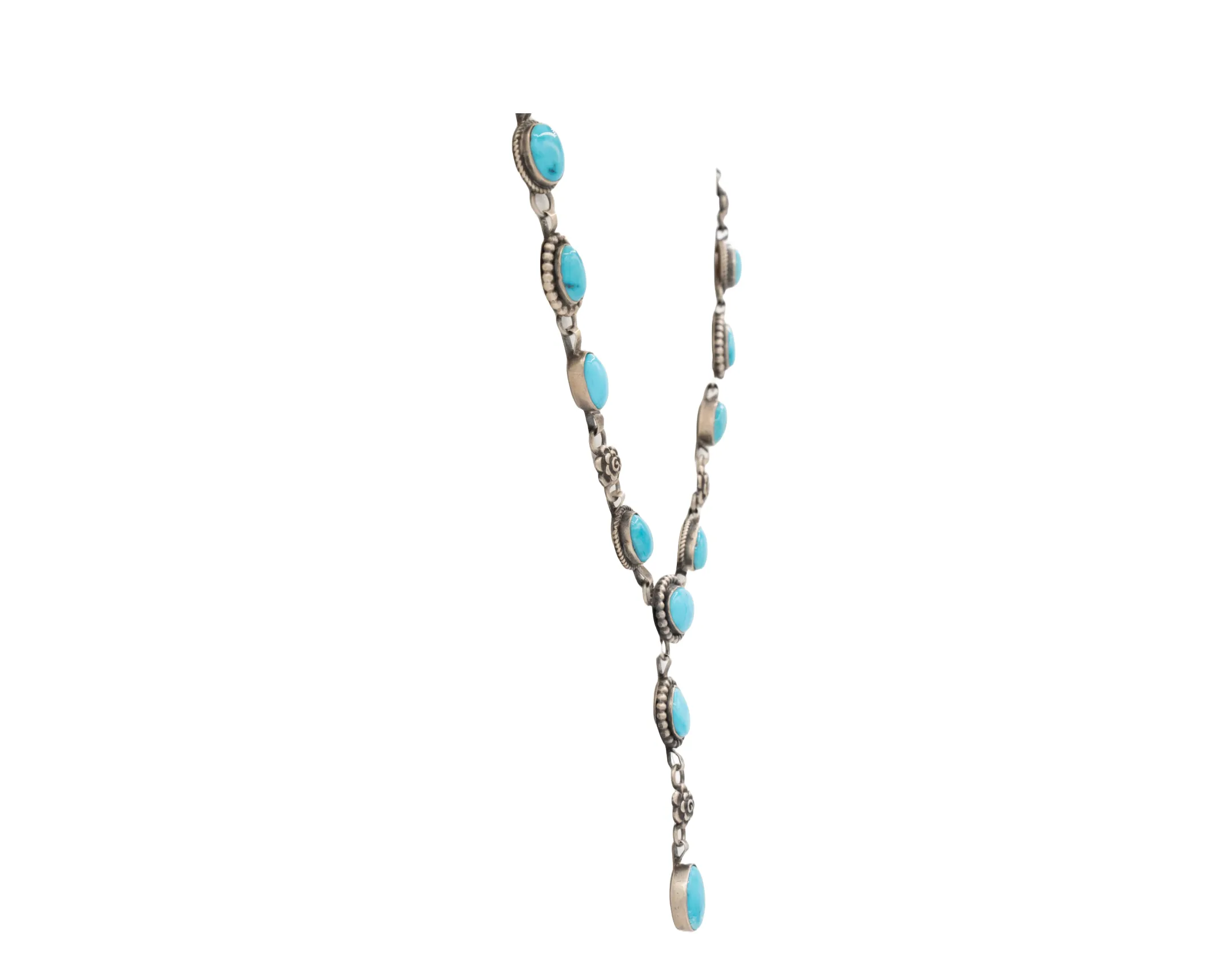 Sonoran Rose Turquoise Lariat Necklace | Etta Endito