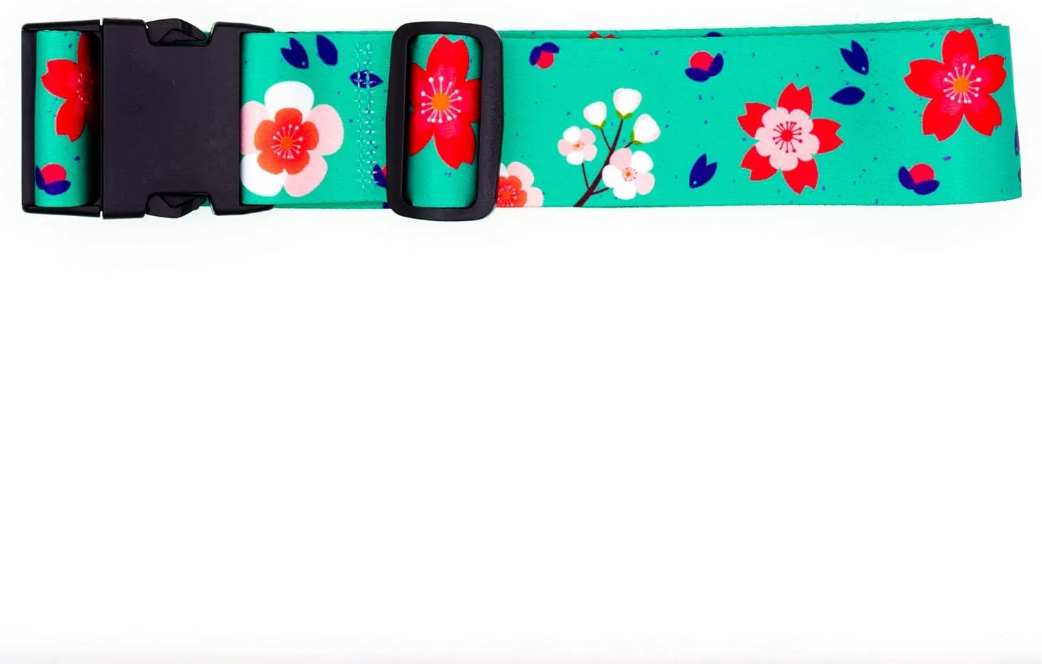 Teeoff Luggage Straps Suitcase Belts Travel Bag Accessories Adjustable 220CM (Sakura Mint - 2 Pack)