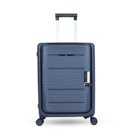 THE CLOWNFISH Collapsible Series Luggage Polypropylene Hard Case Suitcase Spinner Eight Wheel Foldable Trolley Bag With Tsa Lock- Grey (Small Size, 51 Cm-20 Inch), H-56 Centimeters