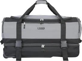 Travelers Club Pinnacle Travel Rolling Duffel Bag, Light Grey, Checked-Large 30-Inch